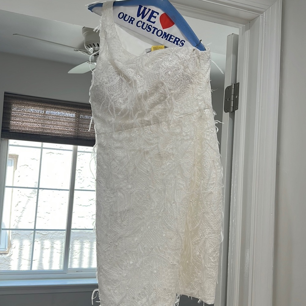 Anne Barge White Mini Feathery Dress (Twinkle in Time is name on website!)